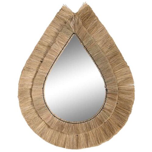  Zidno ogledalo DKD Home Decor 62 x 5 x 80 cm Prirodno suza juta Cijene