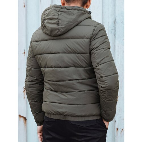 DStreet Men&amp;#039;s winter quilted jacket with hood green Slike