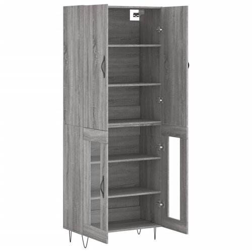  Visoka komoda siva sonome 69,5x34x180 cm od konstruiranog drva Slike