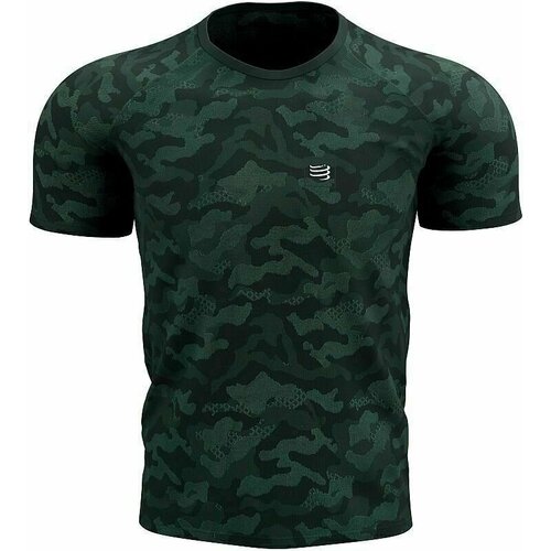 Compressport Training SS Tshirt M Camo Premium Green Gables XL Slike