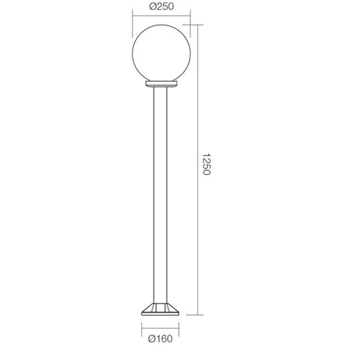  Redo 9776 - Spolja&amp;scaron;nja lampa SFERA 1xE27/42W/230V IP44 25x125 cm braon Slike