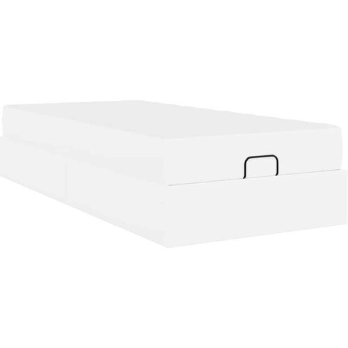 VidaXL Krevetna konstrukcija Čista bijela 90 x 190 cm Umjetna koža Slike