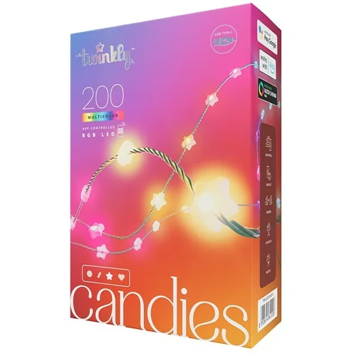 TWINKLY LED svjetlosni lanac Candies (12 m, 200 žaruljica, Područje uporabe: U zatvorenom)