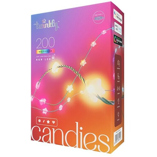 TWINKLY TWKS200RGB-G - LED RGB prigušiva girlanda 200xLED 14 m USB Wi-Fi Cene