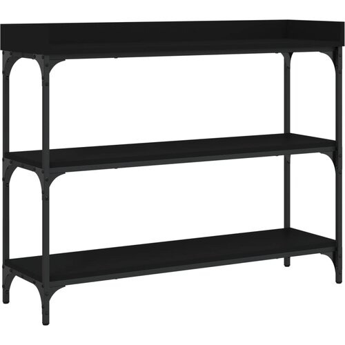 Maison Chic konzolna miza - miza ob steni s policami črna 100x30x80 cm, (21786292) Slike