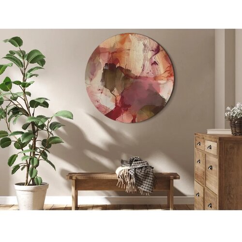  Okrugla slika - Spring composition – transparencies and forms in watercolor style 40x40 Cene