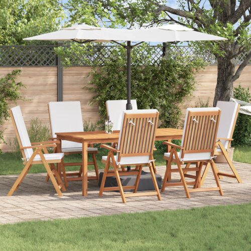  Vrtni Stol 6 pcs Rjava 57 x 71,5 x 104cm Trden tikov les, (5000045062) Cene