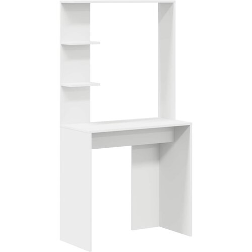  Stol s policom Bijelo 78,5 x 37 x 154,5 cm Konstruirano drvo Slike