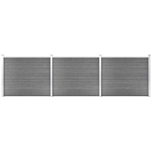  Set panela za ogradu WPC 526 x 146 cm sivi Cene