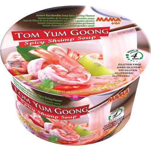 Instant Bowl Rice Noodles - Tom Yum Goong Spicy Shrimp Soup - 70 g Cene