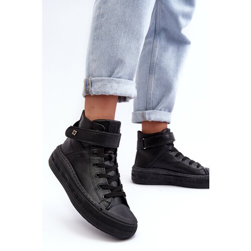 Big Star Women&amp;#039;s Padded Platform Sneakers Black Slike