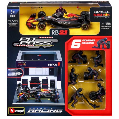 Bburago Bburago: F1 dirkalnik - Red Bull RB21 Pit / Max Verstappen 1/43 Slike