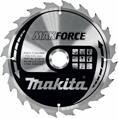 Makita žagin list TCT MAKForce, 235x30 mm, 20z, B-08399