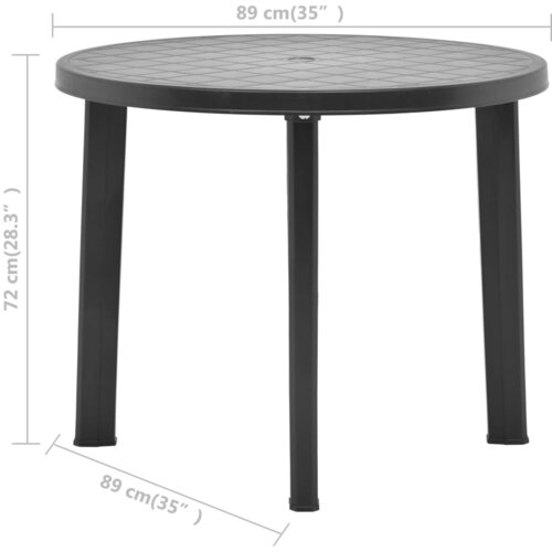  Vrtni stol antracit 89 cm plastični Slike