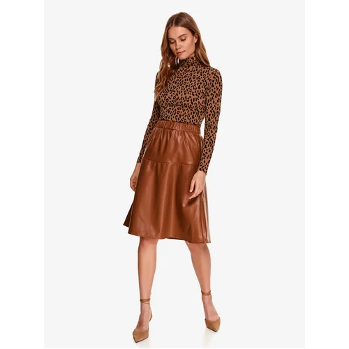 Top Secret Brown Women's Leatherette Skirt - Women