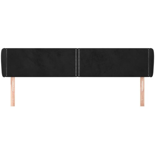  Uzglavlje s u&amp;scaron;ima crno 203x23x78/88 cm bar&amp;scaron;unasto Slike