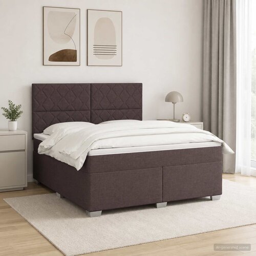  Boxspring krevet s madracem Tamno smeđa 160 x 200 cm Tkanina 160 x 200 x 140.5 cm Cene