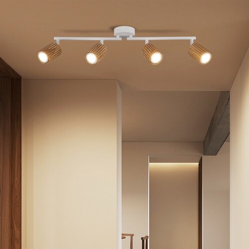  Brilagi - Spot svetlo MODERN WOOD 4xGU10/8W/230V drvo/belo Slike