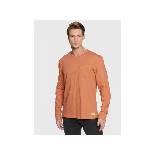 Blend Majica z dolgimi rokavi 20714549 Oranžna Regular Fit
