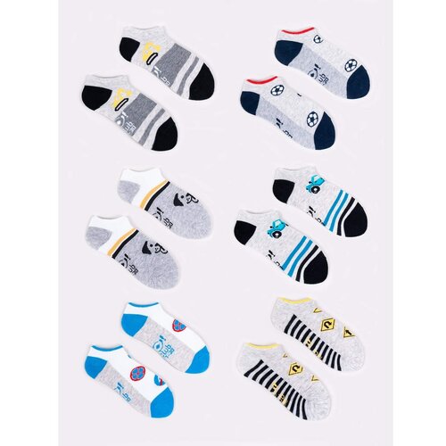 Yoclub čarape za dečake Ankle Cotton Patterns Colours 6-pack SKS-0008C-AA00-001 Slike