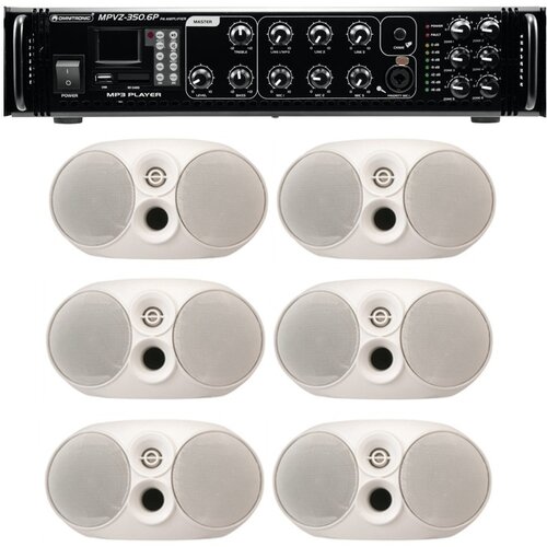  SET Kompletno ozvočenje 100V Lokal, ojačevalnik 6 Zone + 6 x zvočnik - Audio-Kondric Cene