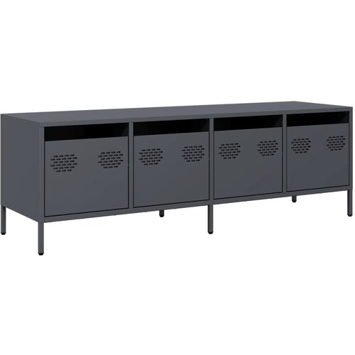 Maison Chic TV omarica - TV stojalo - Televizijska omarica antracitna 135x39x43,5 cm hladno valjano jeklo, (21700420) Slike
