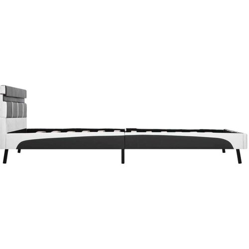  Okvir za krevet od umjetne kože s LED svjetlom sivi 120x200 cm Slike