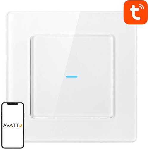 Avatto N-TS10-W1 1 Way TUYA pametni WiFi prekidač za svjetlo bijeli Cijene