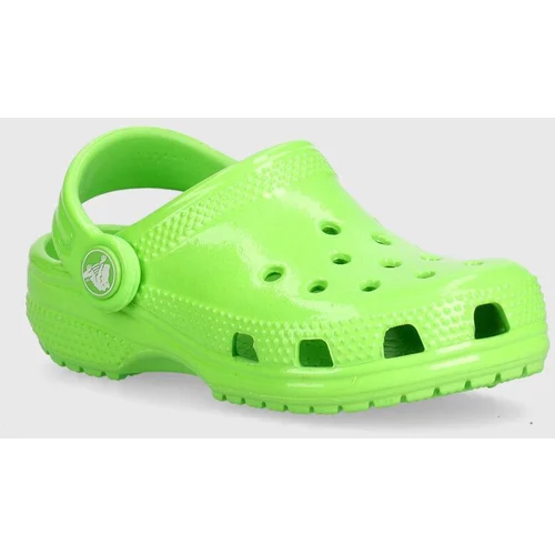 Crocs Otroški natikači Classic Neon Highlighter Cg zelena barva