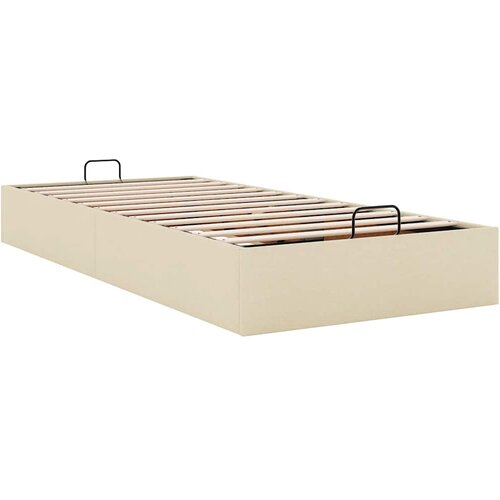  Otomanski okvir kreveta bez madraca krem 80x200 cm od tkanine Slike