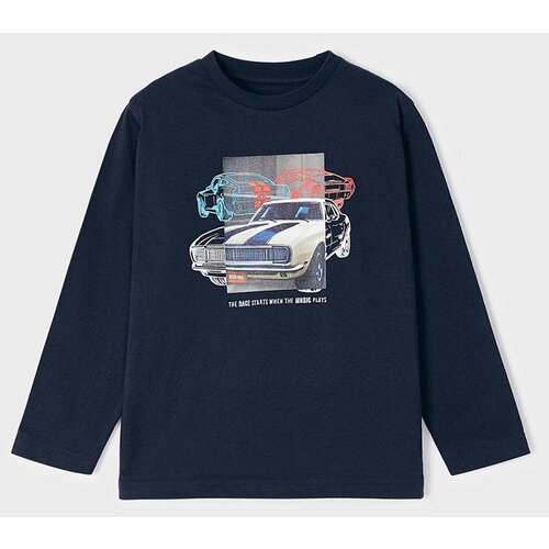 Mayoral Bombažen otro&amp;scaron;ki longsleeve mornarsko modra barva Slike
