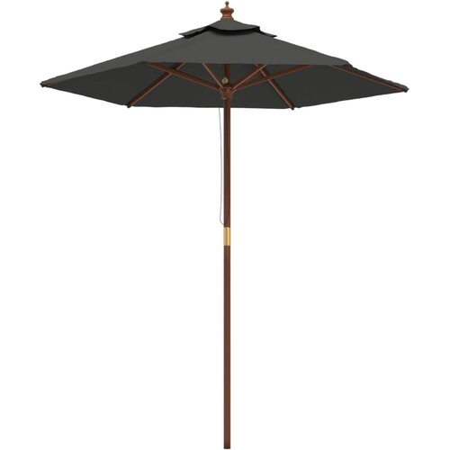  Vrtni suncobran s drvenim stupom antracit 196 x 231 cm Slike