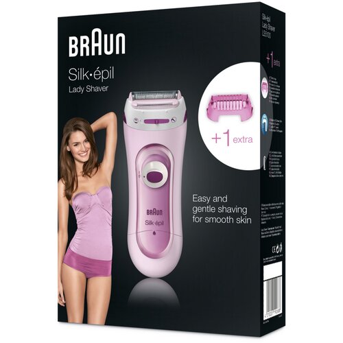 Braun Silk-&amp;eacute;pil Lady Shaver LS 5100 Roza Slike