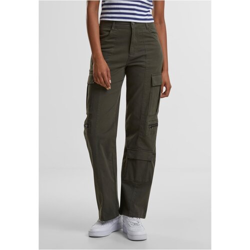 Urban Classics Women's Loose Utility Stretch Twill Olive Cargo Pants Slike