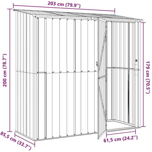  Vrtne &amp;scaron;upe Antracit 203 x 85 5 x 200 cm Metal Slike