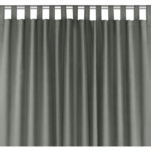  Curtain MILANA color gray style classic 10cm tab tops chenille 220x270 HOMEDE Slike