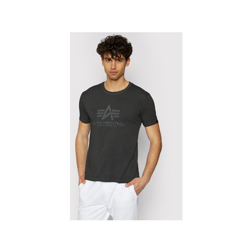 Alpha Industries Majica Basic T Oildye 116515 Črna Regular Fit Slike