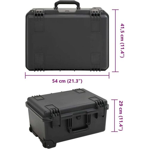 vidaXL Prijenosni kovčeg crni 54 x 41,5 x 29 cm PP Cijene