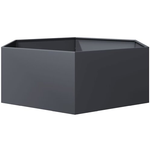  Vrtna sadilica antracit &amp;scaron;esterokutna 138 x 120 x 45 cm čelična Slike