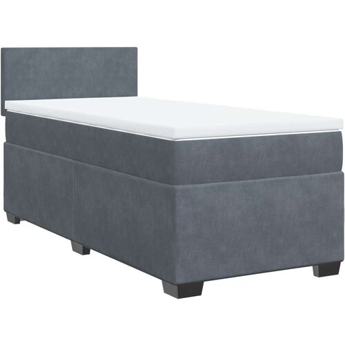 VidaXL Box spring krevet s madracem tamnosivi 90x190 cm bar&amp;scaron;unasti Slike