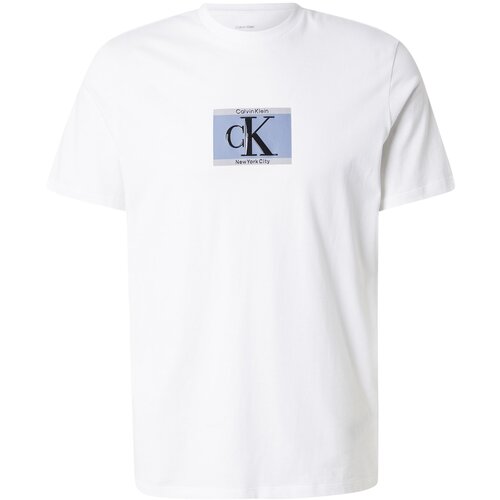 Calvin Klein Majica golobje modra / siva / črna / bela Cene
