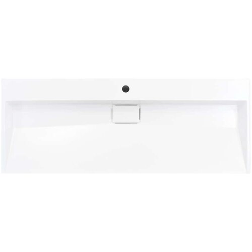  Umivaonik od lijevanih minerala/mramora 120 x 46 x 11 cm bijeli Slike