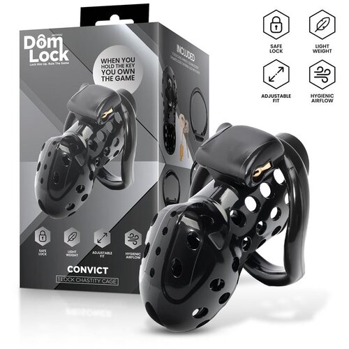 Domlock KLETKA ZA PENIS Convict Black Slike
