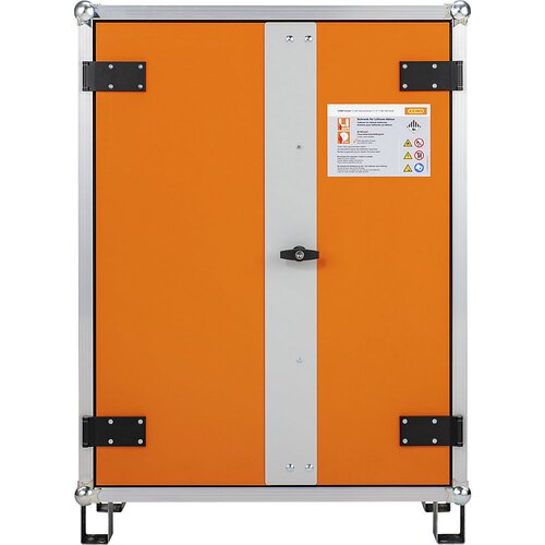Cemo Varnostna omara za skladiščenje akumulatorjev, možnost priklopa požarnega alarma, ŠxG 830 x 660 mm, z nogami Cene