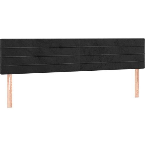 vidaXL Krevet box spring s madracem LED crni 160x200 cm baršun Cene