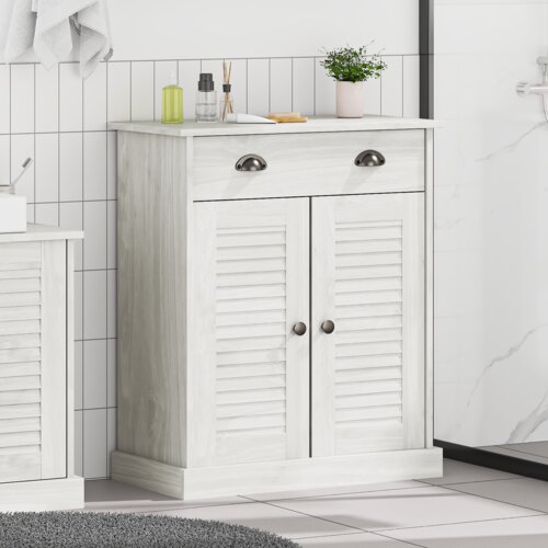 vidaXL Kupaonski ormar Bijela 68 x 34 x 80 cm Masivna borovina Cijene