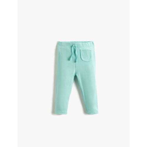 Koton Ribbed Basic Leggings Elastic Waist Tie Pocket Detailed Slike