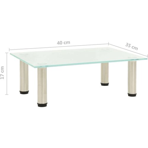 VidaXL 322759 TV Stand Frosted 40x35x17 cm Tempered Glass Slike
