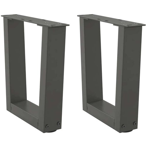  Noge jedilne mize V-oblika 2 kosa Antracit 30x(30-31,3)cm Jeklo Cene