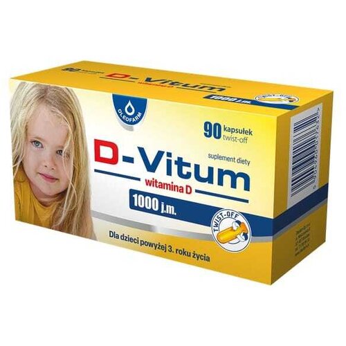 Oleofarm Vitamin D3 1000 IJ za djecu (90 kapsula) Slike